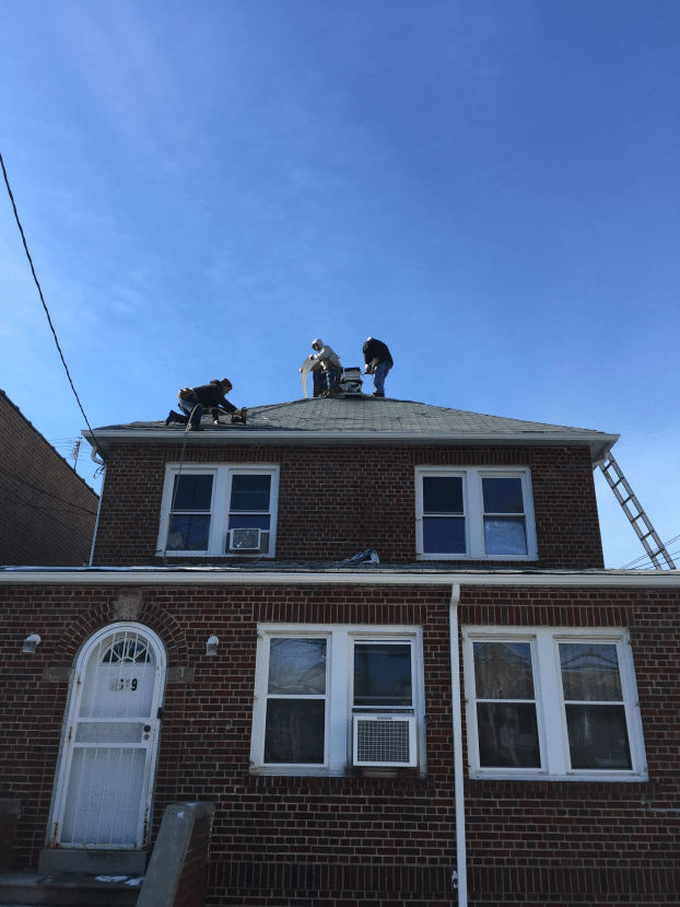 A recent roof repair and replacement service job in the  area