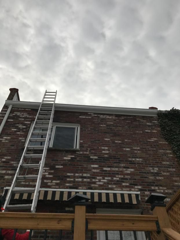 A recent roof gutter company job in the  area