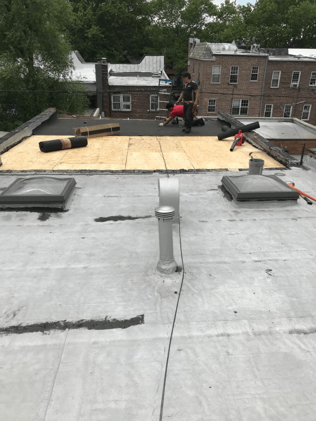 A recent roof repair job in the  area