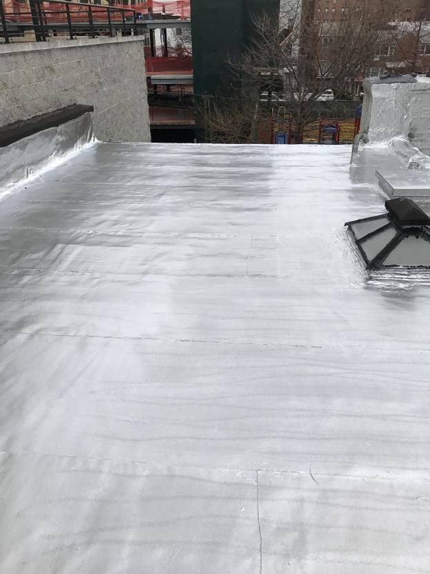 A recent roof coating job in the  area