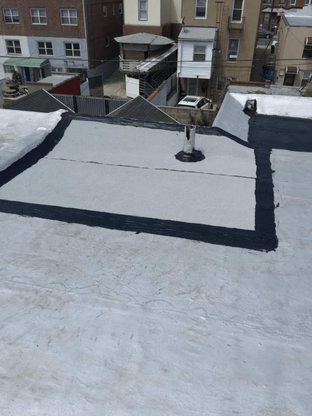 A recent roof restoration service job in the  area