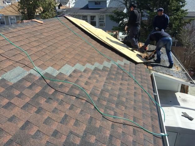 A recent roofing contractor job in the  area